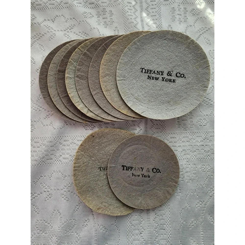Tiffany & Co Felt Plate Pads Lot Of 10 Protectors 5
